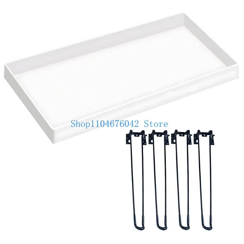 

652F Reusable Silicone Epoxy Resin Mould Set for Crafting Tables Trays and Wall Decoration Includes Metal Table Legs