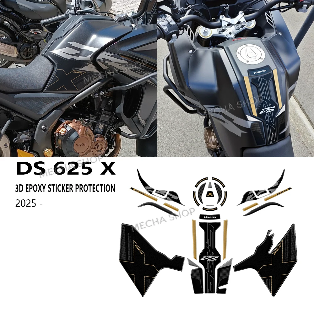 

Ds625x 2025 аксессуары для мотоциклов, водонепроницаемая наклейка, 3D защитная наклейка из смолы, набор наклеек на бак для Voge Valico 625DSX