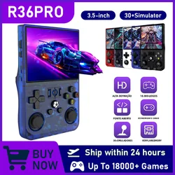 NEW R36PRO Retro Handheld Video Game Console Linux System 3.5 Inch IPS Screen Portable Pocket Video Player 64GB 128GB Games Gift