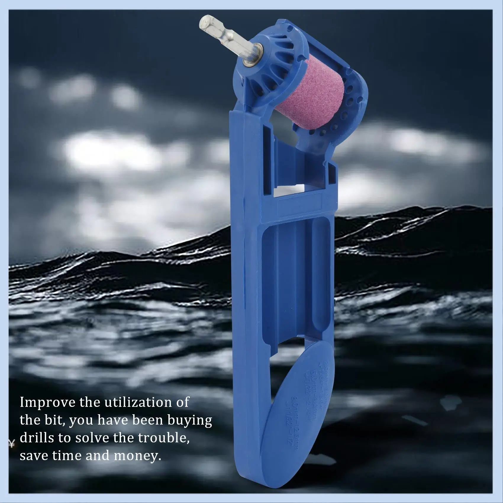 

MLGB-2 Set Drill Bit Sharpener Portable Diamond Drill Bit Sharpening Tool Corundum Grinding Wheel For Iron-Based Drill Bits