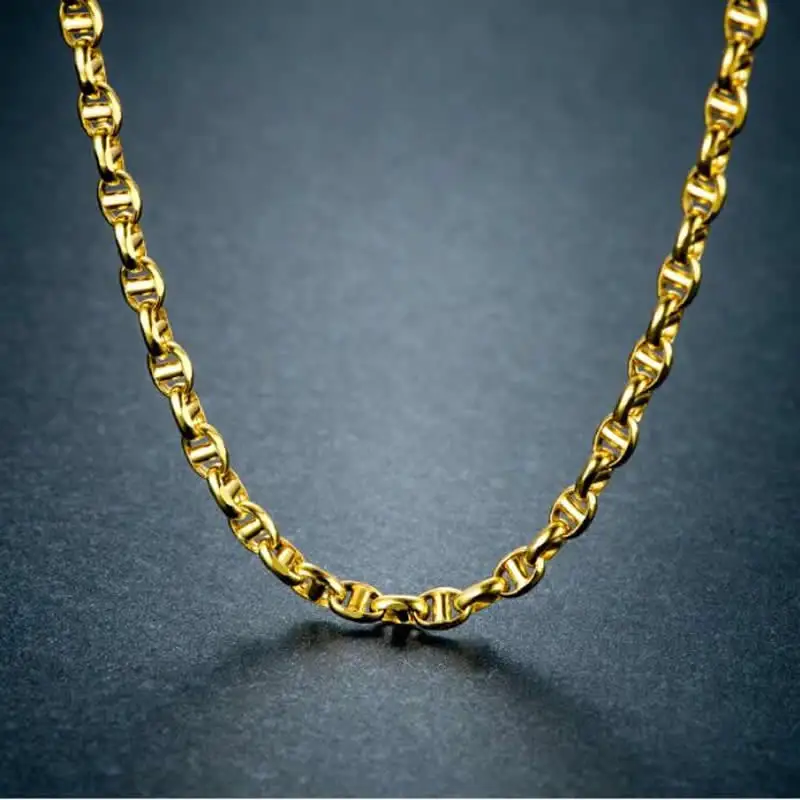 

Heavy Gold 18K Yellow Gold Necklace Chain Men's AU750 Gold Chain 9g