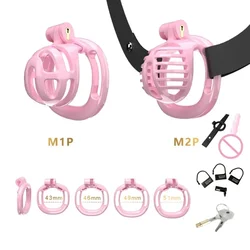 Wearable Cobra Chastity Cage with Silicone Catheter 5 Size Base Rings SM Bondage Cock Cage Anti-Cheating Adult Erotic Sex Toys