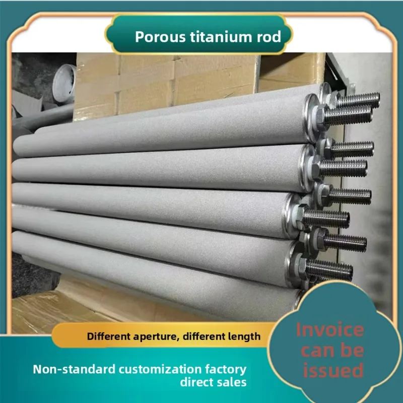

Foam Titanium Rod φ50MMx200 Custom Powder Sintered Titanium Filter for Nitrogen Air Compressor