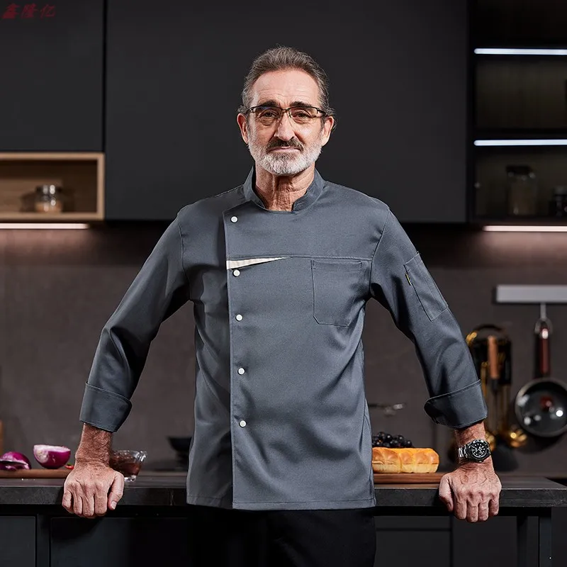 Odzież robocza catering hotel restauracja kuchnia długi rękaw cukiernia piekarz kelner szef kuchni uniform męski