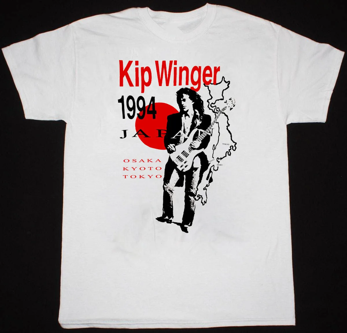 Kip Winger Tour Concert Gift Tee Cotton Unisex White Shirt Full Size AL103