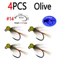 4pcs Olive Size 14