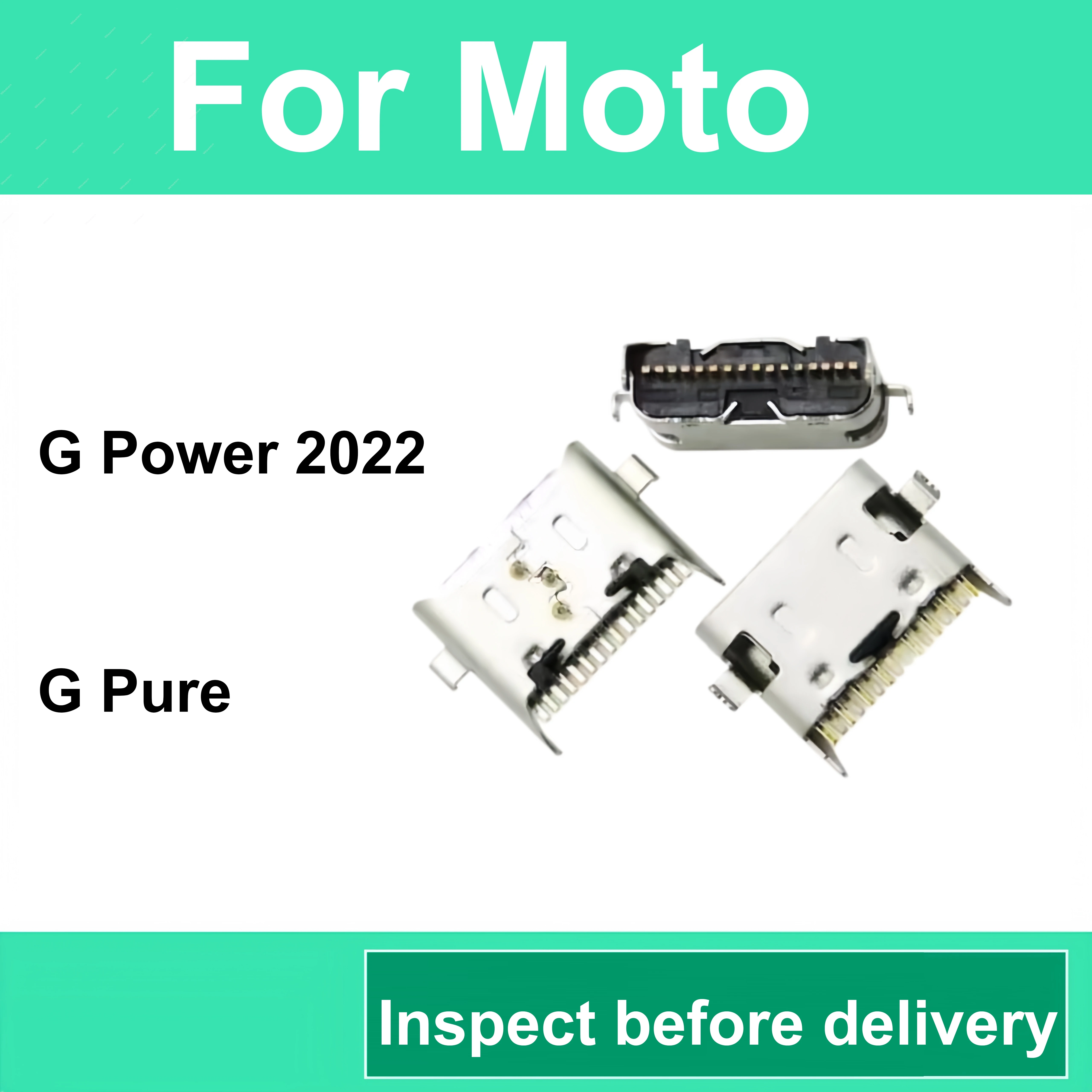 Conector de Carga para Motorola Moto G Power 2022 G Pure, Módulo Profesional para Teléfono Inteligente, Repuesto de Componentes Internos