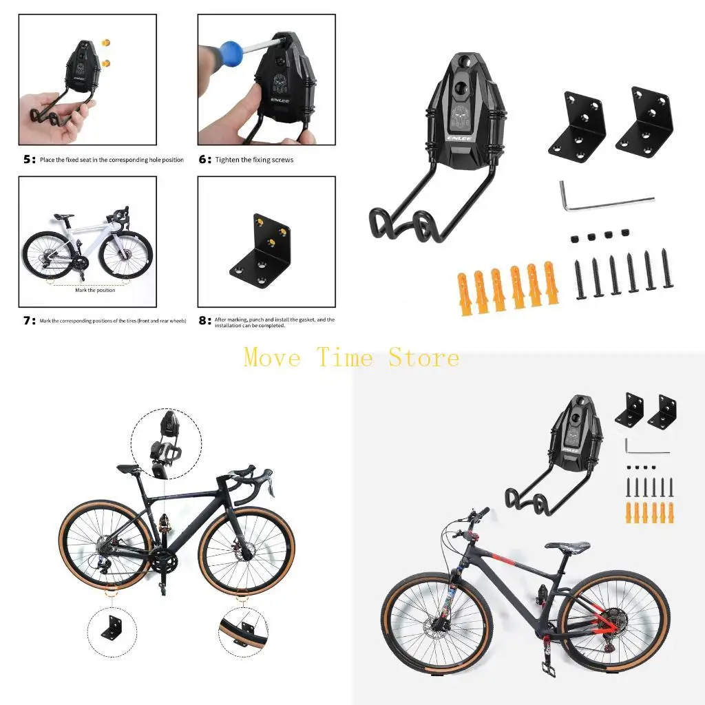 

92ME Vertical Cycle Bicycles Hanger Wall Rack Brackets Space Saving Bikes Wall Mounting Stand Bikes Storage Stand for Garage
