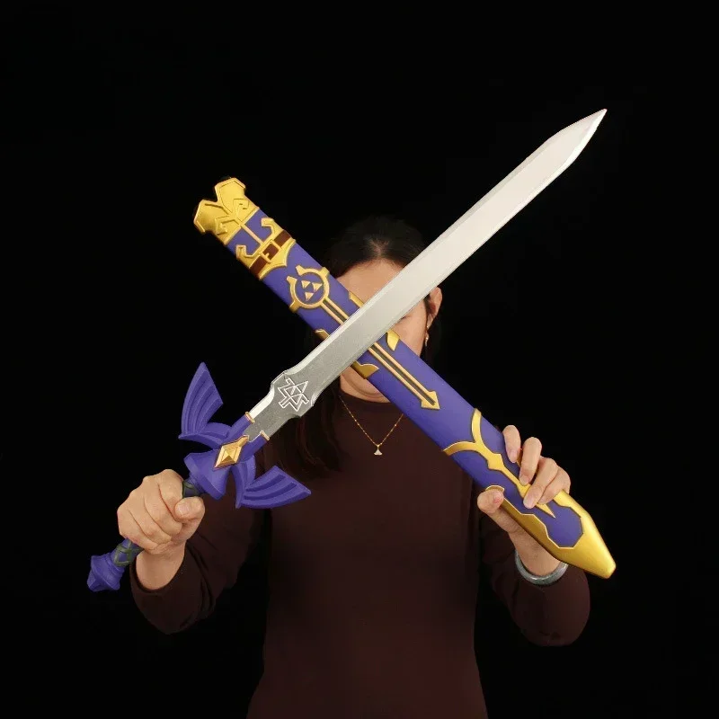 A hyrule fantasia arma zeldas mestre espada hylian escudo 80cm plutônio samurai espada modelo coleção artesanato cosplay adereços