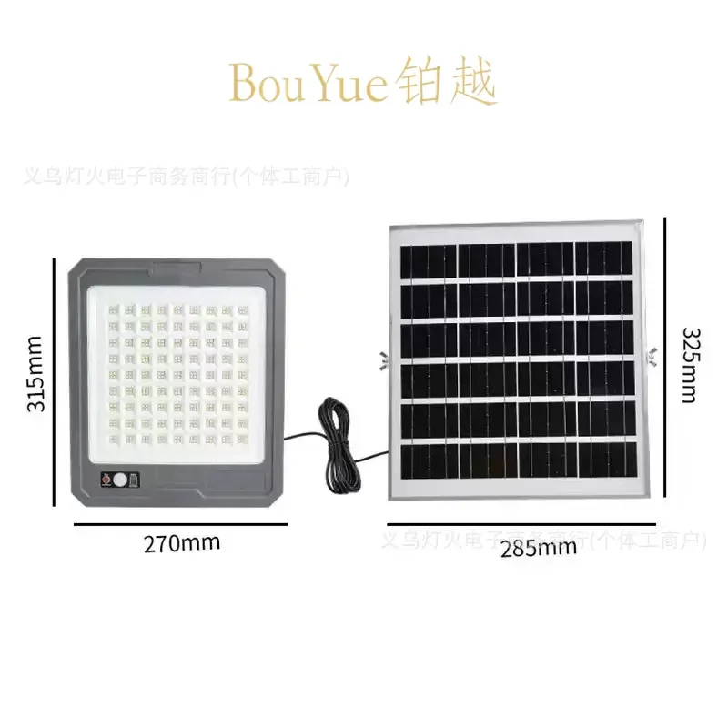 Solar Flood Light LED Outdoor Security Lamp Split Type Motion Sensor Garden Lighting Waterproof Spotlight for Garage Yard