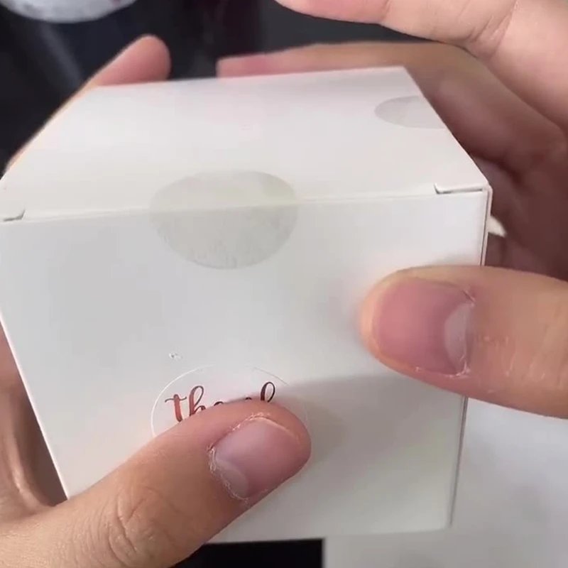 500Count Clear Round Seal Sticker Adhesive PVC Sealing Label Wrapping Sticker for Envelope Card Candy Bag Packaging