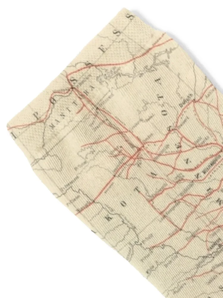 Old United States Railroad Map (1884) Vintage US Railway Atlas Socks loose cool Run Men's Socks Man Women's
