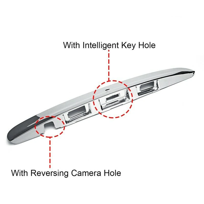 For Nissan Qashqai J10 2007-2014 Chrome Car Rear Tailgate Boot Lid Handle With Intelligent Key Camera Hole