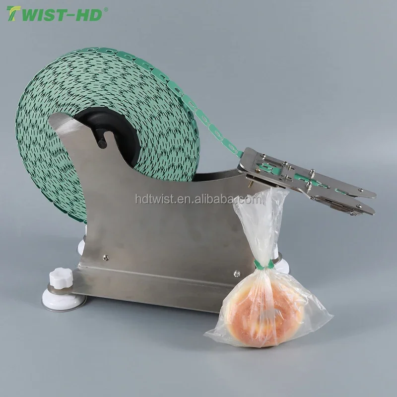 Bread Bag Closures Clip Hand Machine Plastic Bags Sealing Machine Date Printing