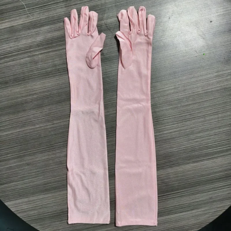 53 سنتيمتر النساء دنة قفازات طويلة متعدد الألوان الأزرق الداكن الصلبة مرحلة الأداء حفلة تنكرية تأثيري أوبرا تنفس