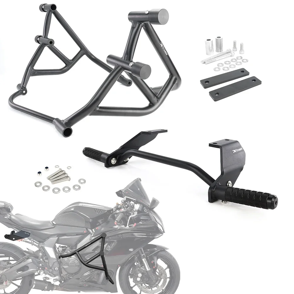 Stunt Cage Engine Guard Crash Bar Rear Footrests Subcage Step plate Stunt