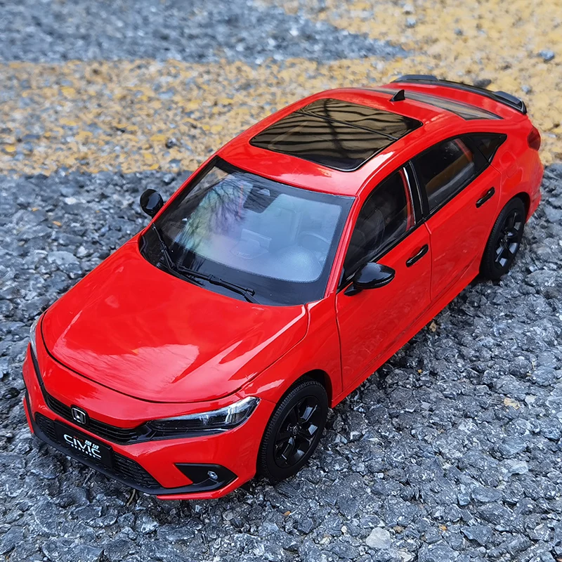 

1:18 2022, Honda Civic Coupe, модель спортивного автомобиля из сплава, литая под давлением металлическая модель автомобиля, коллекция высокой моделирования, детская игрушка в подарок