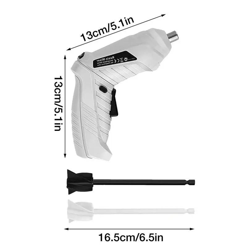 Resin Mixer Handheld Rechargeable Resin Mixer Electric For Epoxy Epoxy Resin Mixer With 2 Paddles Resin Stirrer For Resin
