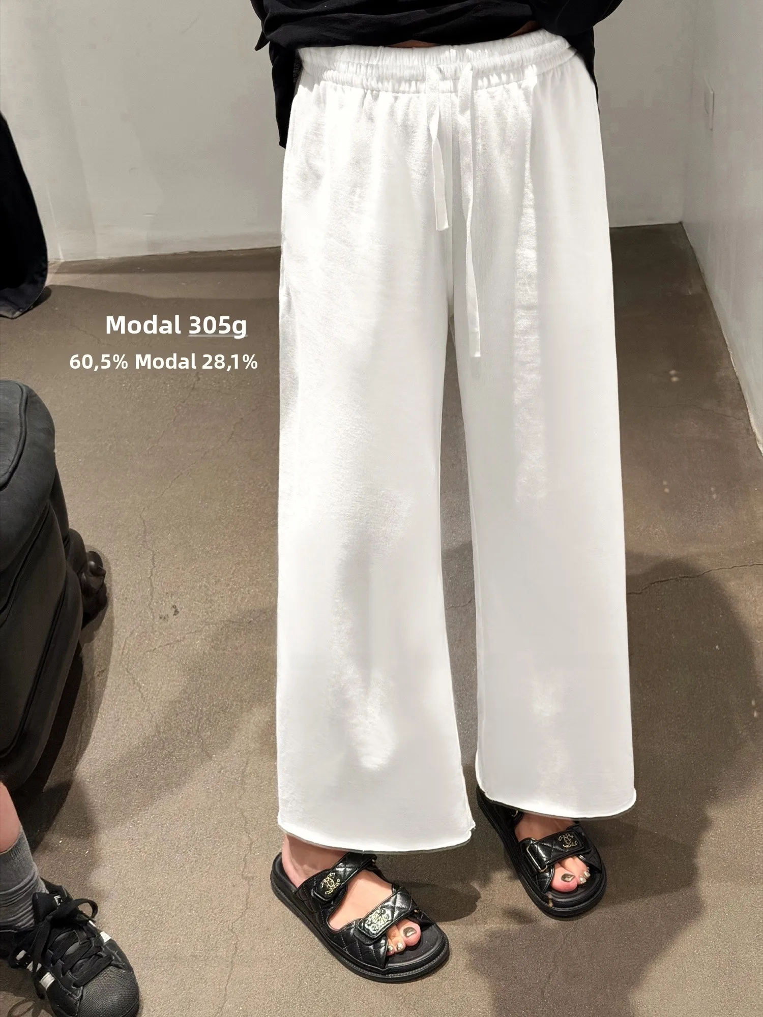 pantalon-decontracte-a4-pour-enfants-blanc-coupe-droite-longueur-7-8-pour-filles-vetements-d'ete-non-molletonne-taille-mi-haute-avec-ceinture-elastique