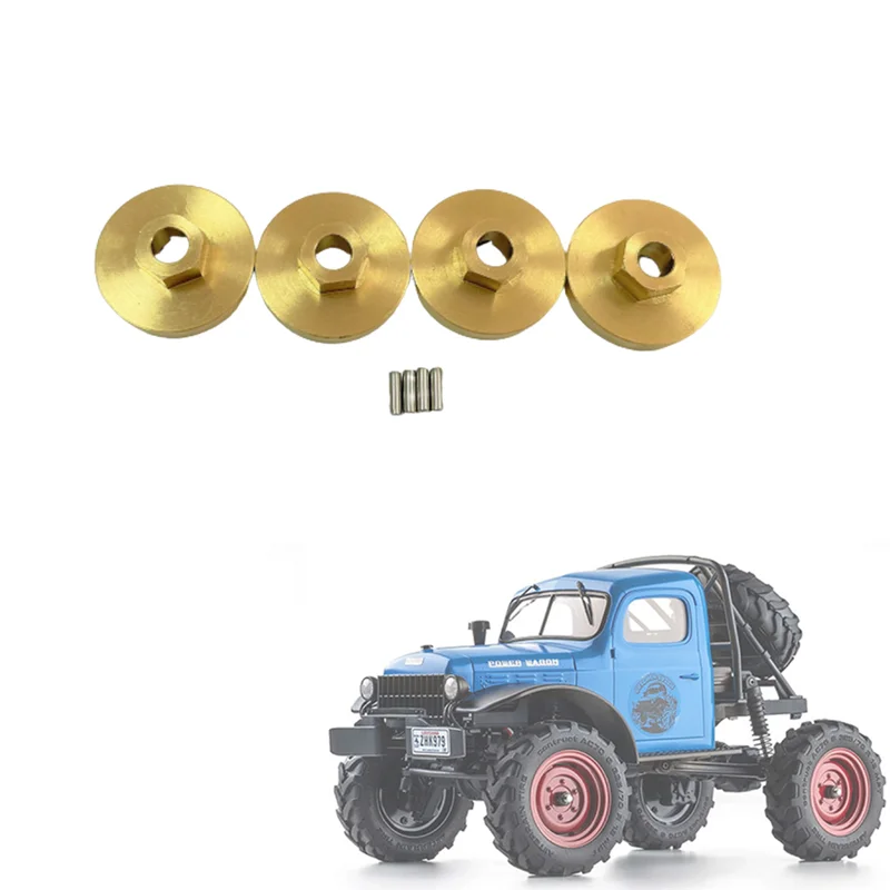 Voor Fms Fcx24 Messing Wiel Hex Adapter As Contragewicht Remschijf 1/24 Rc Crawler Auto Upgrades Onderdelen Accessoires