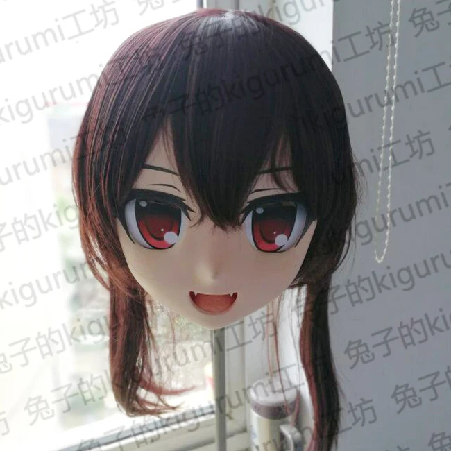 (KM177)Top Quality Handmade Female Resin Cosplay Japanese Role Play Megumin Kigurumi Mask Crossdresser Doll Transgender Mask