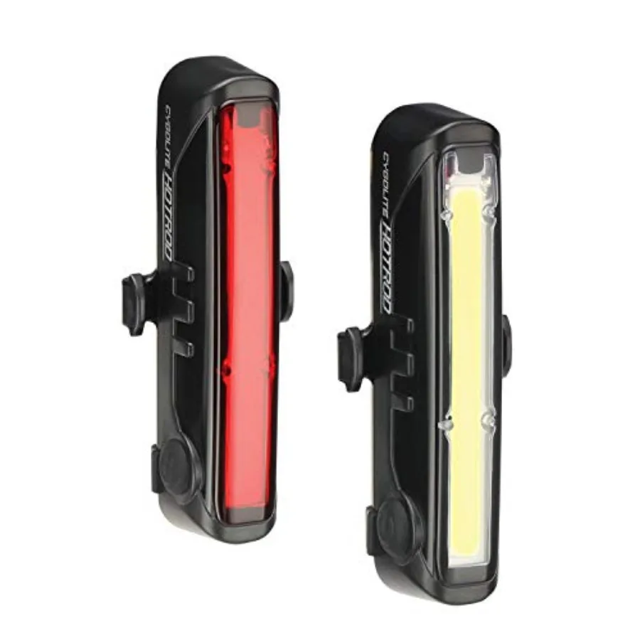 

Hotrod 110 Lumen Front Light and Hotrod 50 Tail Light USB Rechargeable Bike Light Combo Set, Compact, HR-110-50