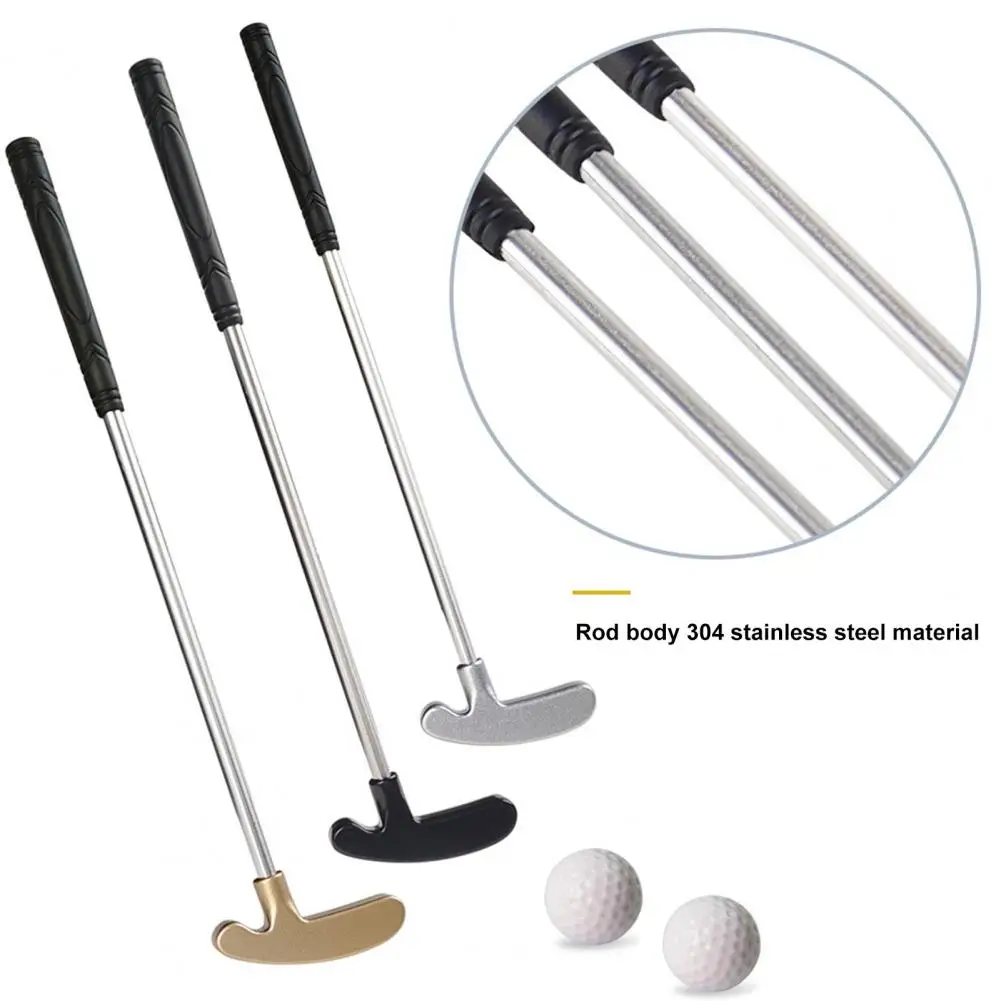 Mini Golf Putter Golf Club Premium Stainless Steel Mini Golf Putter Set for Kids Adults Includes 2 Golf Balls Tpr Grip for Table