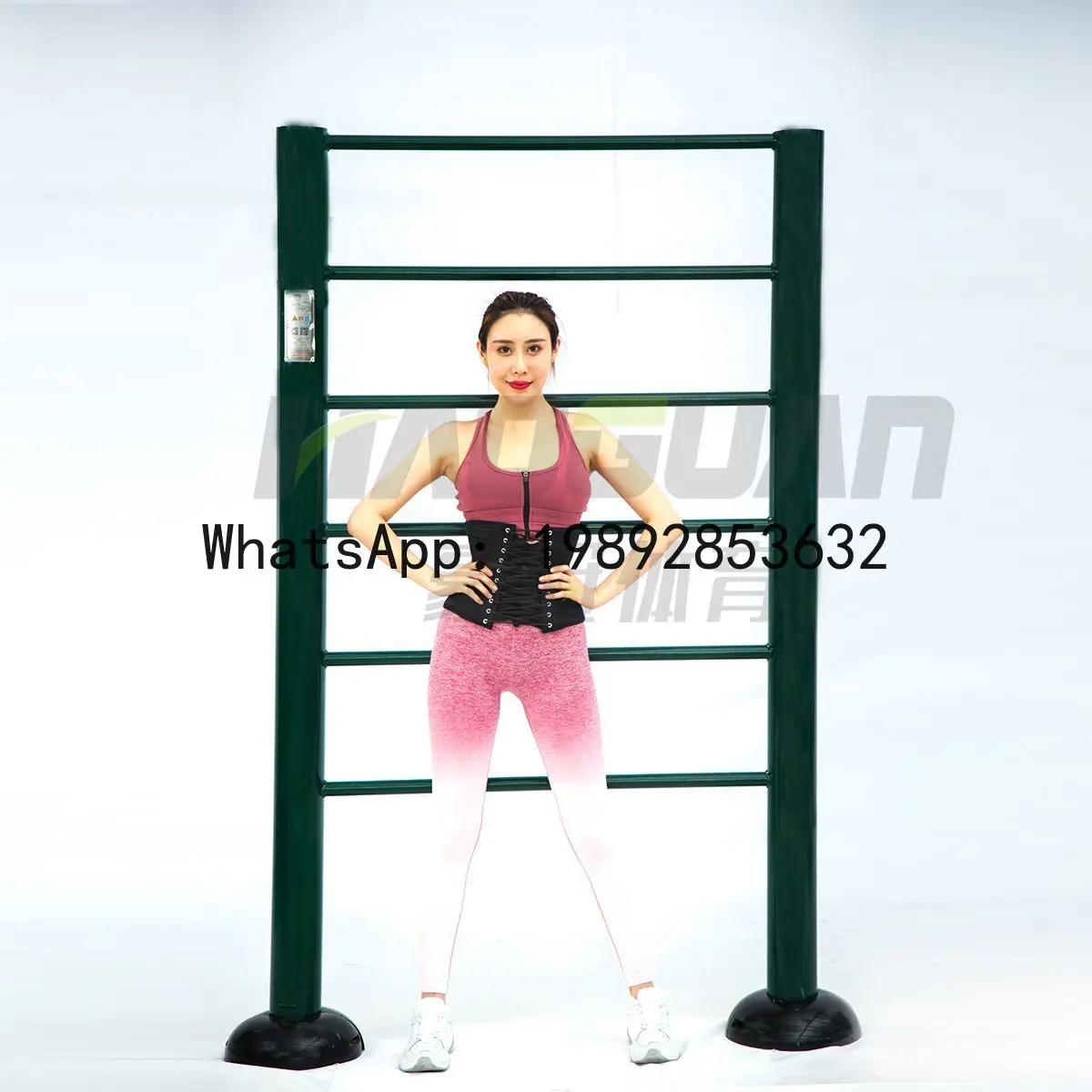 HYS Outdoor Fitness Equipment Ribbed Wooden Frame for Residential Parks, Squares, and Schools