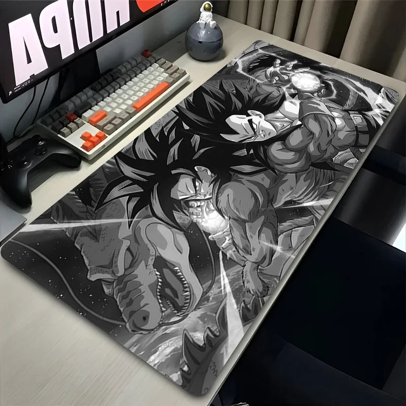 Black Mouse Pad Rubber Notbook XXL Extended Desk Mat Popular DBZ Dragon Ball Gamer Accessories Non-Slip Esports Gaming Mousepad