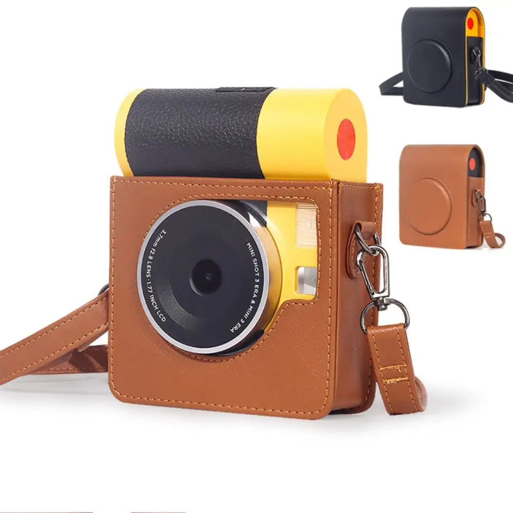 with Shoulder Strap Instant Camera Case PU Leather Anti Scratch Protective Cover Wear Resistant for Kodak Mini Shot 3 Era MS300