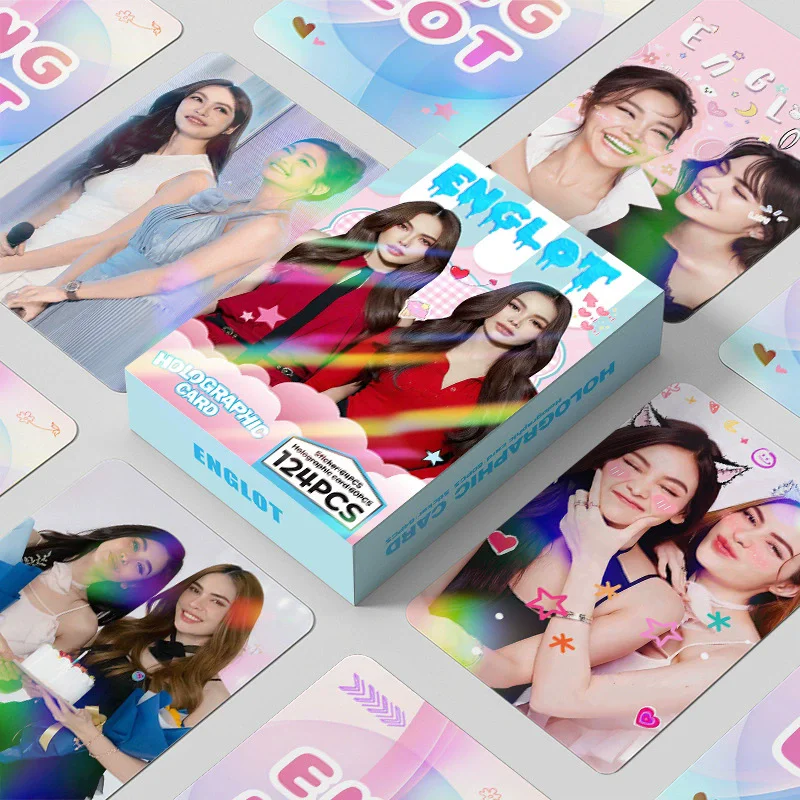 124PCS Drama CP ENGLOT Photo Cards Stickers Set - Engfa & Charlotte Collectible LOMO Cards Perfect for Fans