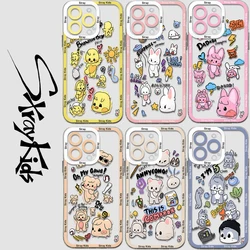 Funda de teléfono para iPhone 15 14 13 12 11 Mini Pro Max X XR XSMax 6S 6 7 8 Plus SE20 s-tray cubierta transparente de dibujos animados para niños