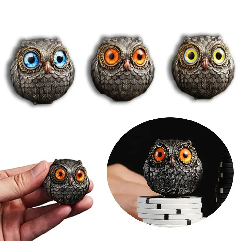 The Wise Watcher of The Felt Lucky Owl Guardian Realistic Owl Beads Pendant Owl Animal Figurines Mini Owl Statue