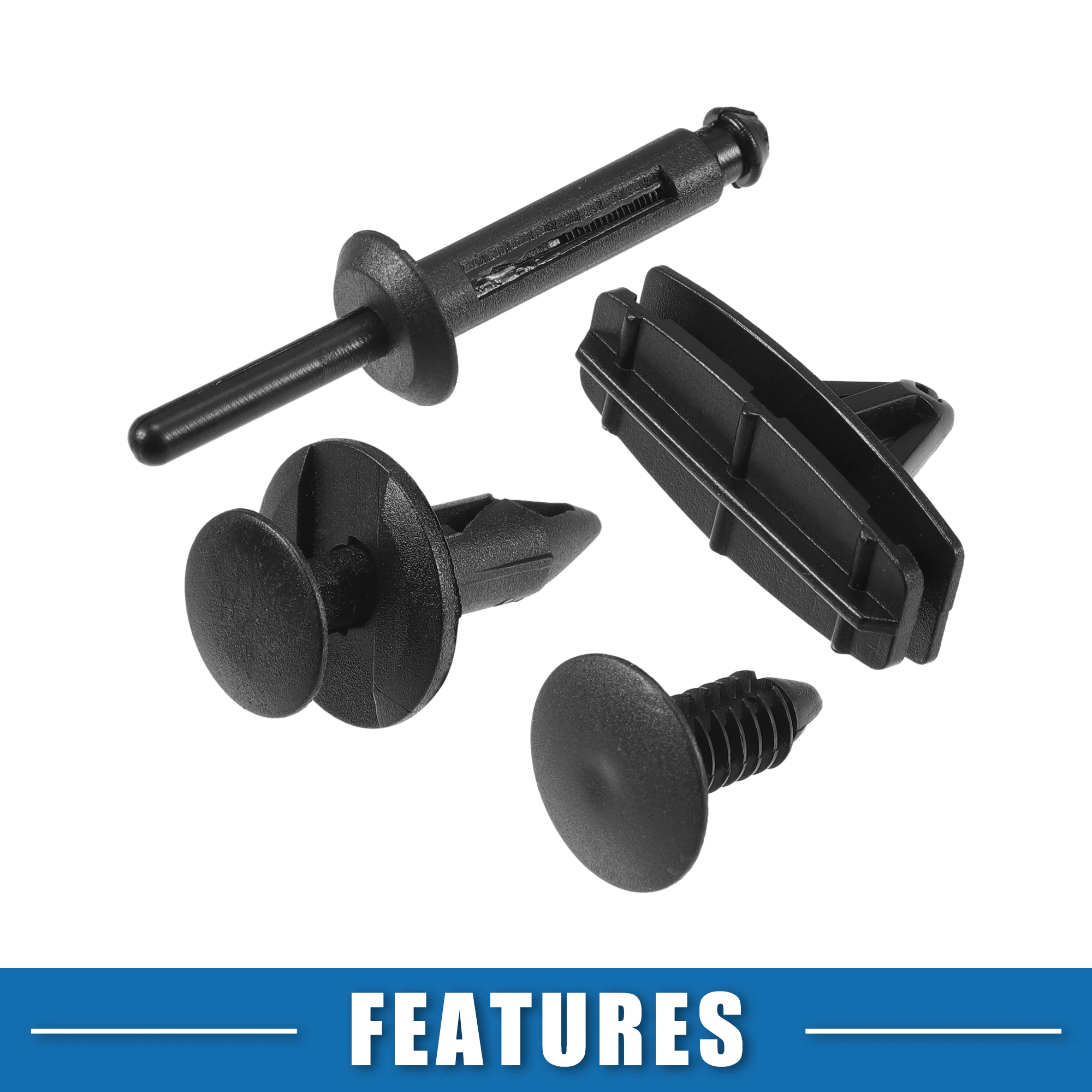 

Комплект оборудования для решетки крыльев UXCELL No 68039280AA Автомобильные зажимы для Jeep Wrangler JK (2-дверный), пластик, черный (набор из 15 шт.)