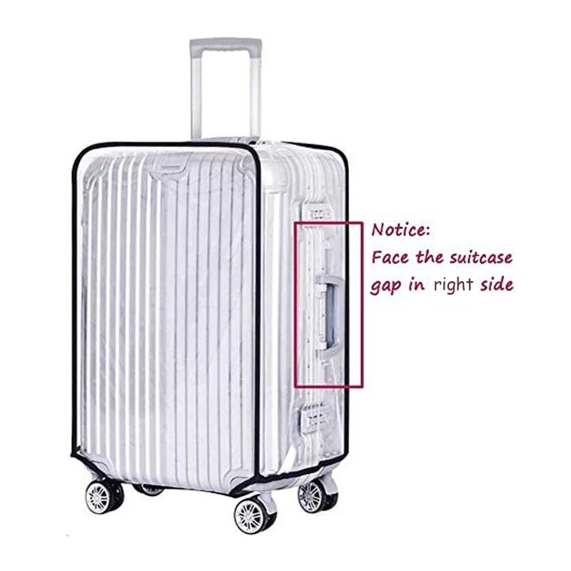 M2EA Clear PVC Suitcase Cover Protectors 18 20 22 24 26 28 30 Inch PVC Transparent Travel Luggage Protector for Carry on