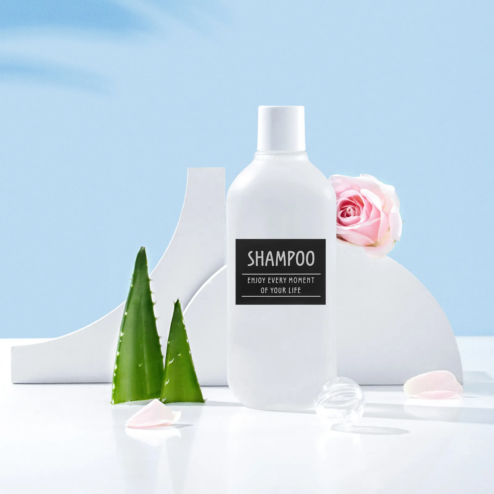 

12Pcs Bathroom Labels Waterproof Sticker Set for Glass Bottles Shampoo Conditioner Lotion Hand Soap Organization