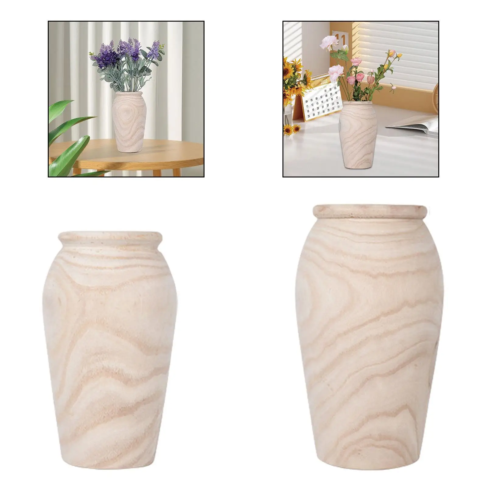 

Деревянная ваза для украшения столешницы, универсальная для легкой книжной полки