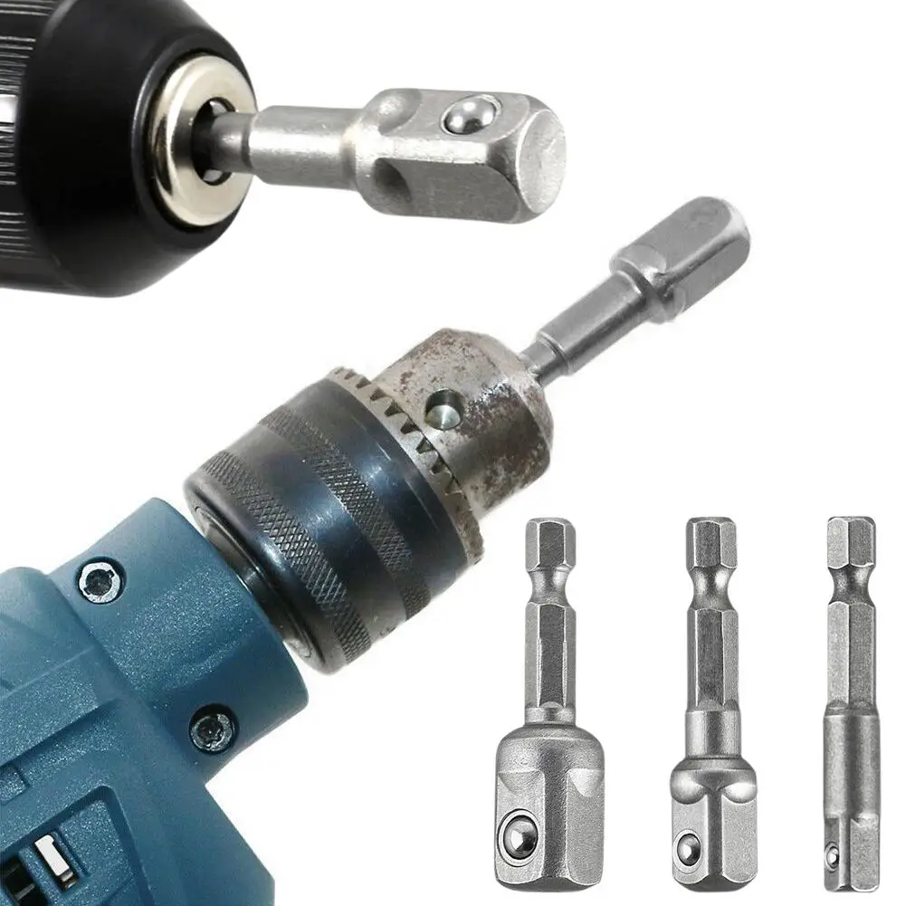 Adaptor Soket Bor Konektor Soket Batang Heksagonal Adaptor Soket Batang Mata Bor Ekstensi Bor Impact untuk Bor Chuck O8f8