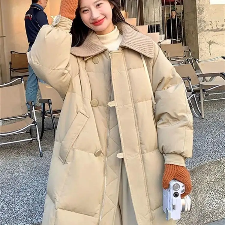 

plus Size Women's Cotton Jaet Thiened Warm Loose Fit Collar Winter Outerwear Comfortable Korean Sle Online Exclusive
