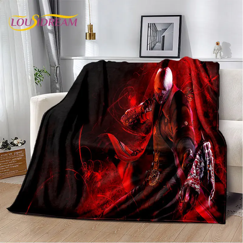 3D D-Devil May Cry DMC Game Gamer Soft Plush Blanket,Flannel Blanket Throw Blanket for Living Room Bedroom Bed Sofa Picnic Cover