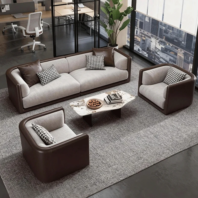 Business Meeting Negotiation Straight-Row Sofa Seating Area Reception Beauty Salon Property Sales Hotel Lobby Light Luxurypromot