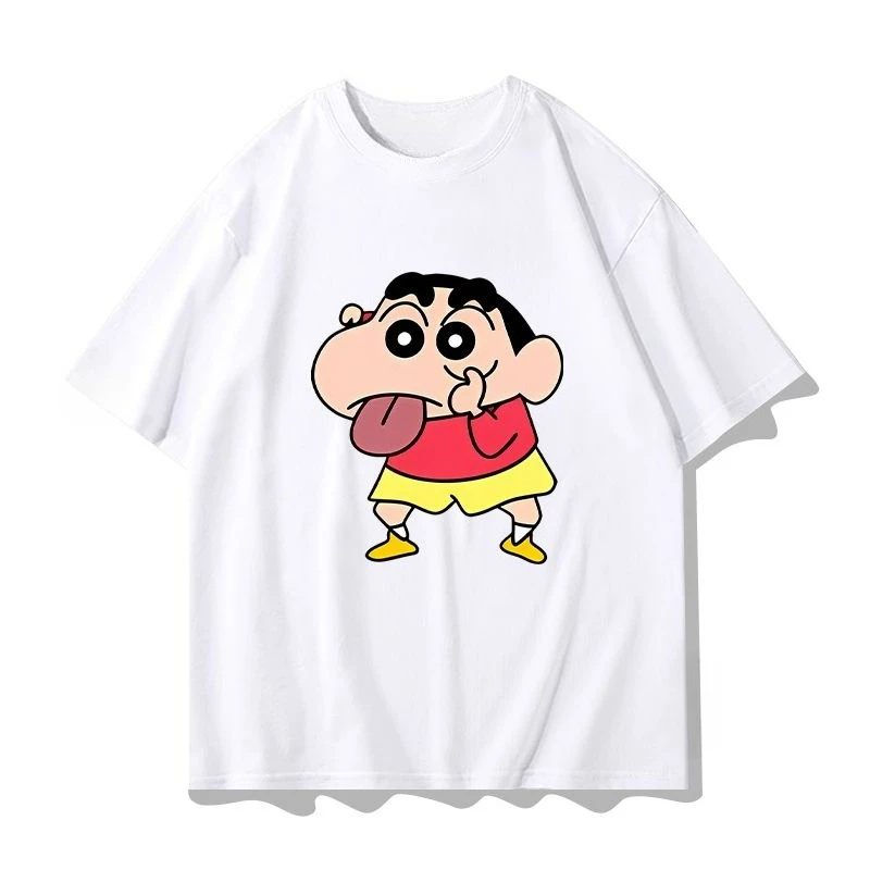 

Miniso Crayon Shin-chan Collaboration Short-sleeved Pure Cotton Printed T-shirt for Women Men Summer Wear By Nohara Shin-suke
