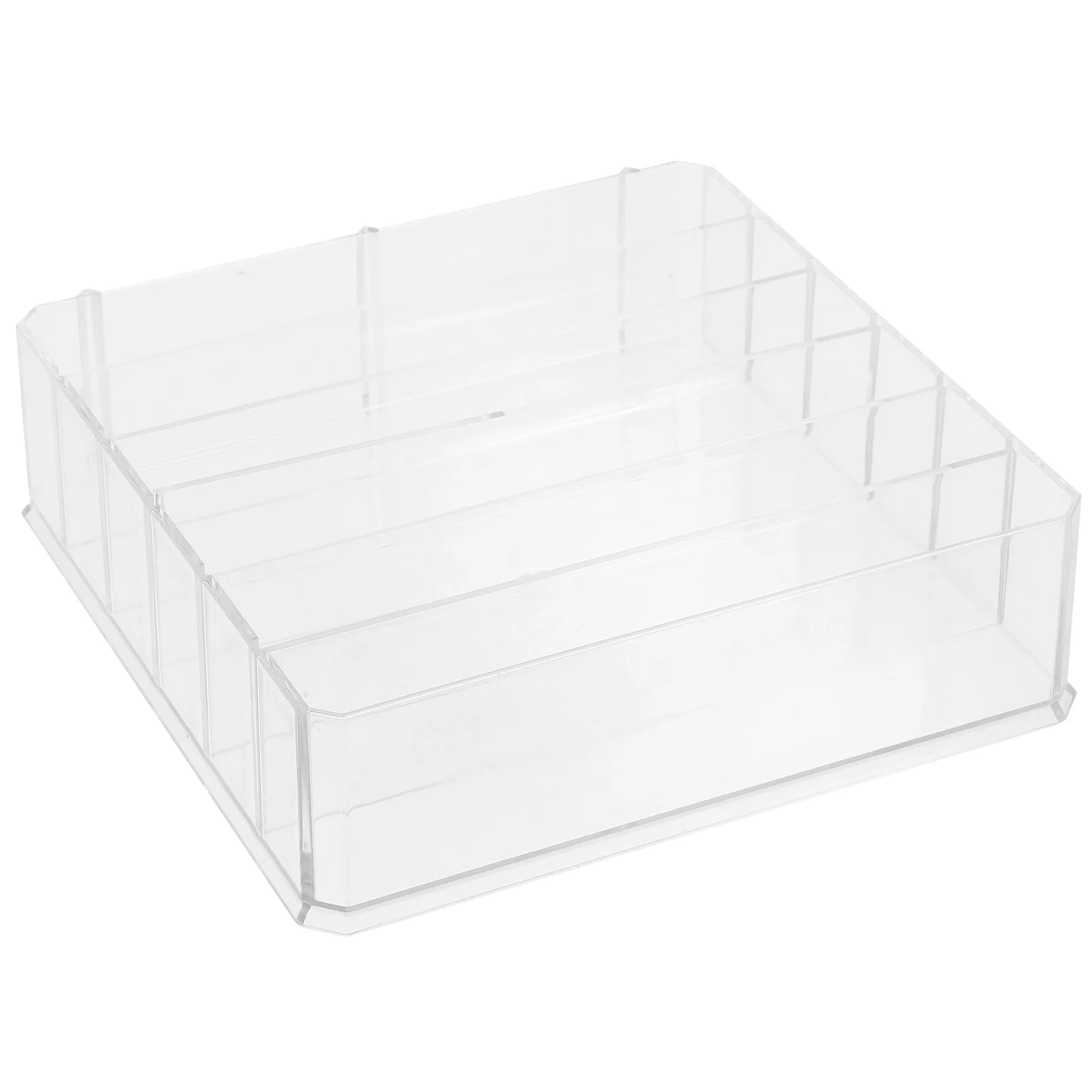 Partition Cash Storage Box Bin with Lid Charcuterie Acrylic Register Money Tray