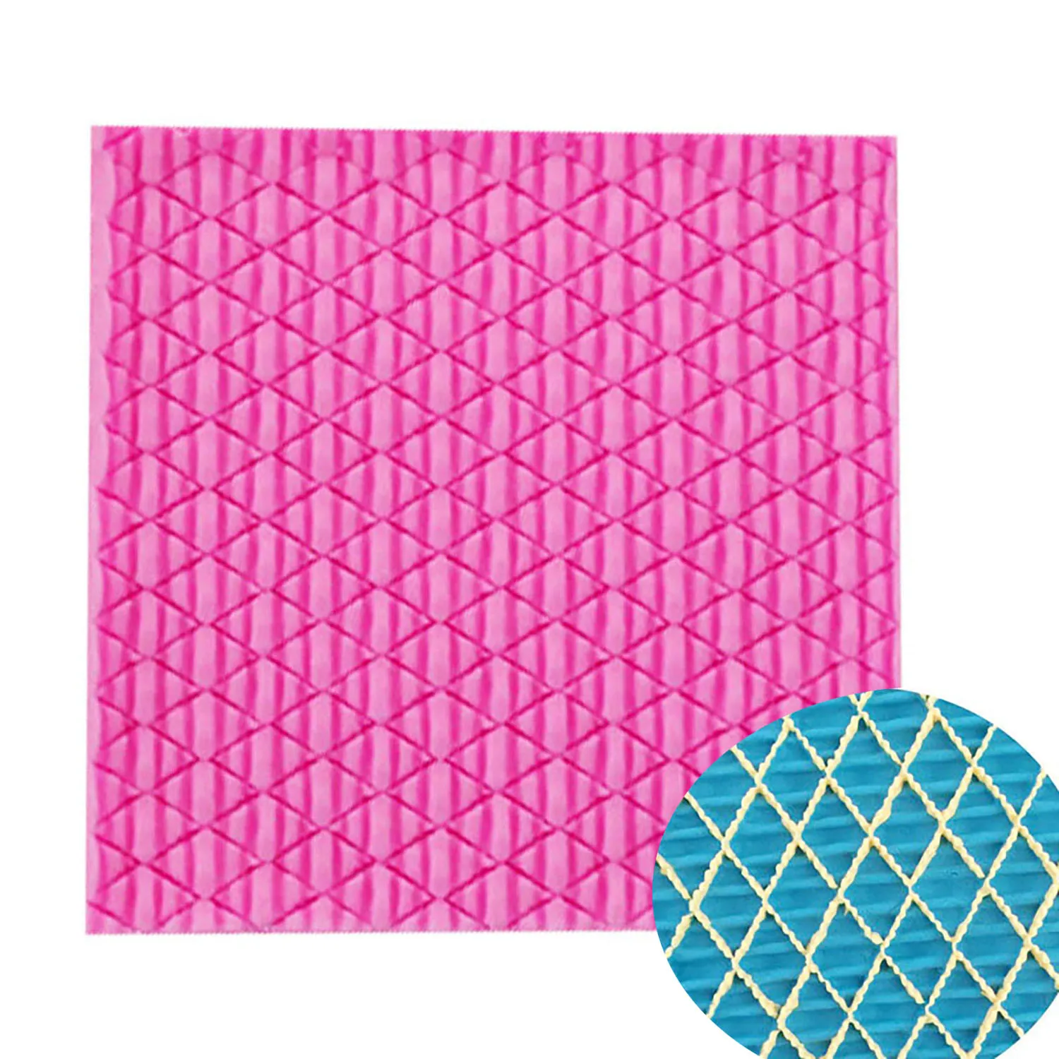 Knit Weave Embossing Silicone Mold for Gummy Sugar Craft Cake Decorating Fondant Supplies