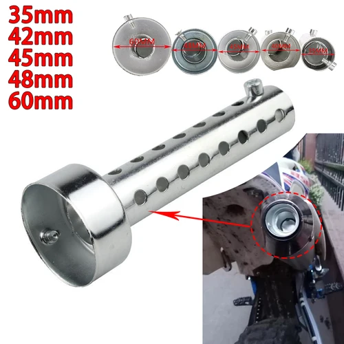 Imagen 1 del producto Silenciador de escape Universal para motocicleta, deflector de inserción, enchufe ajustable que absorbe el sonido, 35mm, 42mm, 45mm, 48mm, 60mm