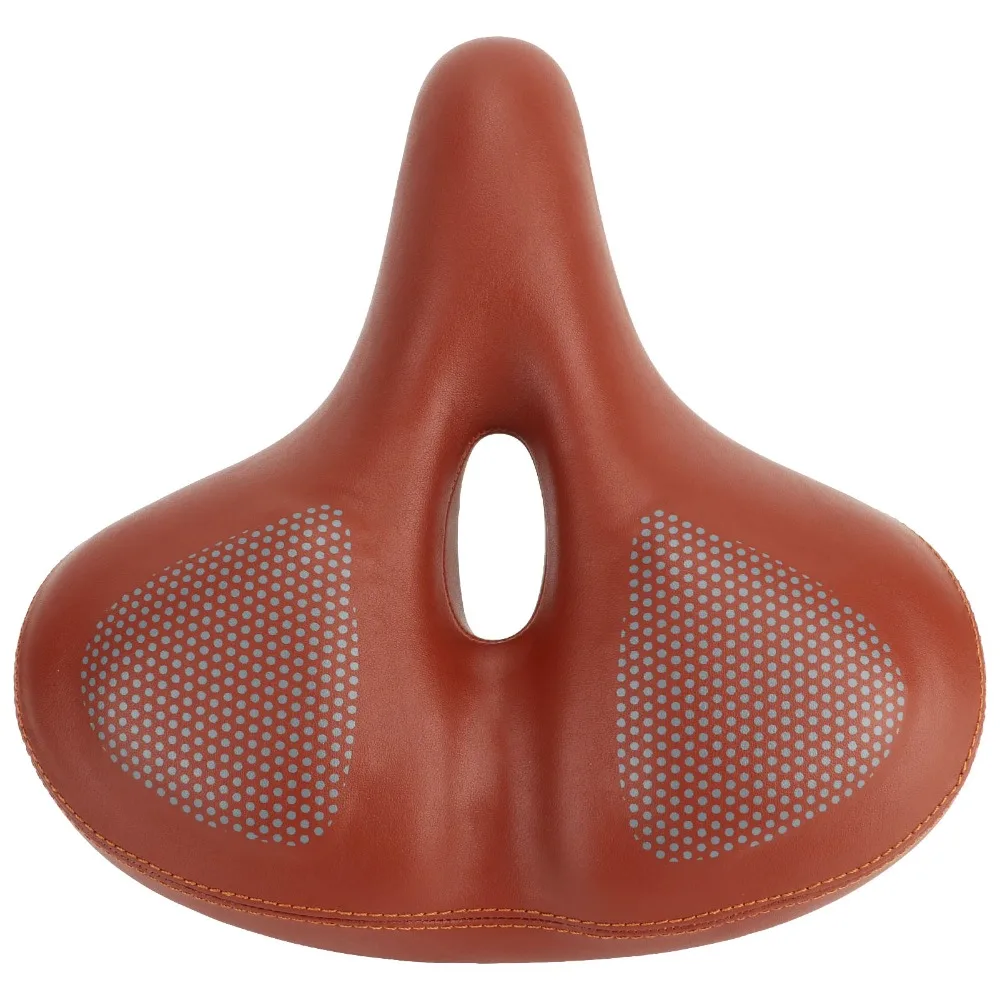 

Durable Waterproof Bike Seat Breathable Hollow 260 X 260mm Bike Seat Cushion Shock Absorbing Brown Bike Saddle Bike Seat Upgrade