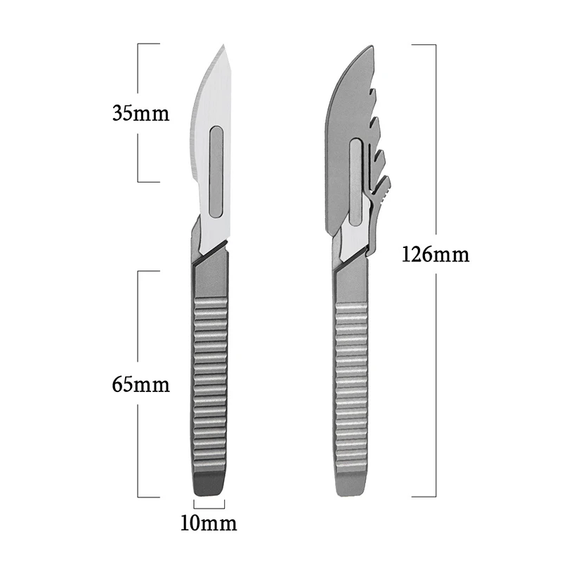 Titanium Alloy Stationery Scalpel Multifunctional EDC Equipment Portable Tool Out Of The Box Paper Cutting And Film Tool