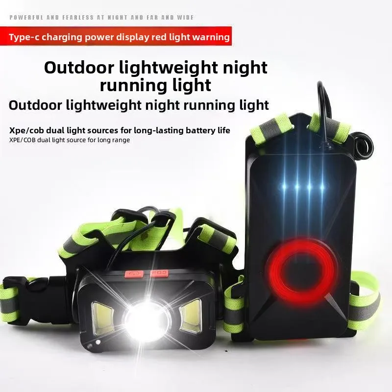 Type C Rechargeable Chest Running Light for Outdoor Night Running Climbing with Safety Warning Lamp and High Brightness LED