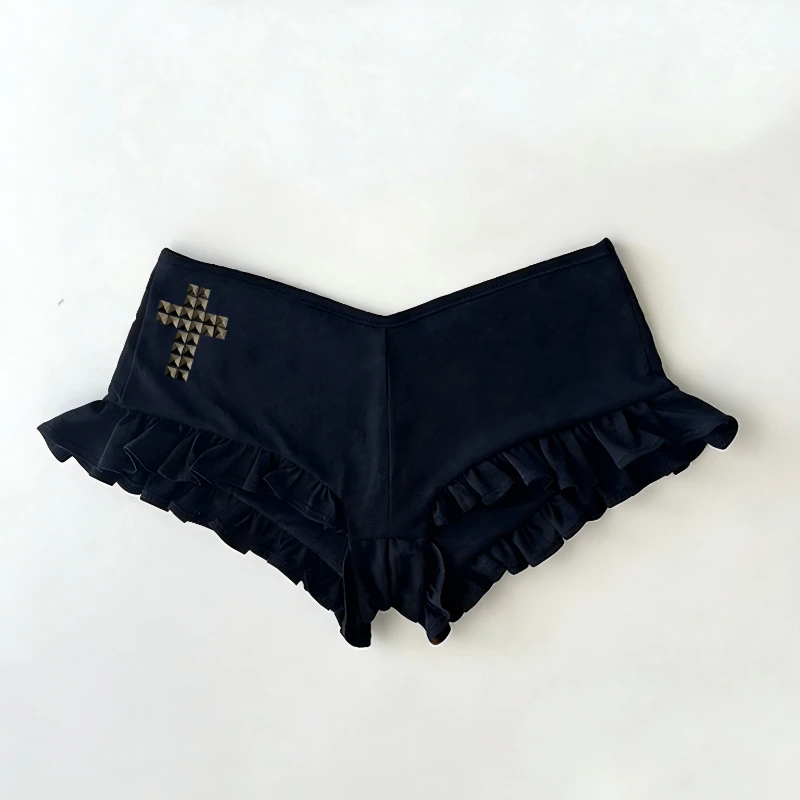 Primavera y verano nueva ropa Y2k gótico punk uñas mini falda Harajuku sexy ultra corto remache plisado falda picante niña Kawaii s