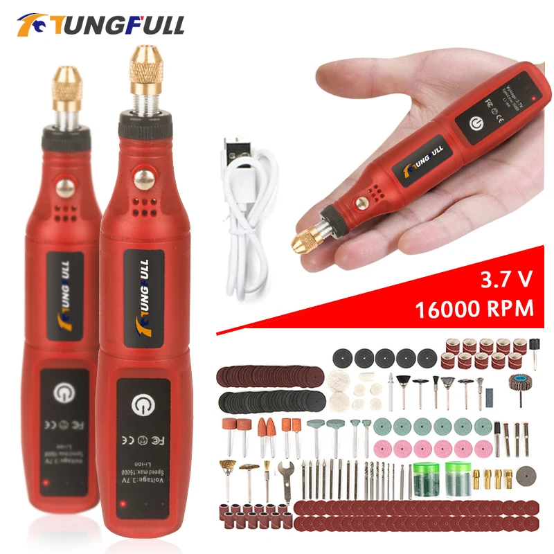 Usb Cordless Drill Rotary Tool Caneta de Gravura para Madeira Mini Broca Elétrica sem Fio para Jóias Metal Glass Ferramentas Dremel